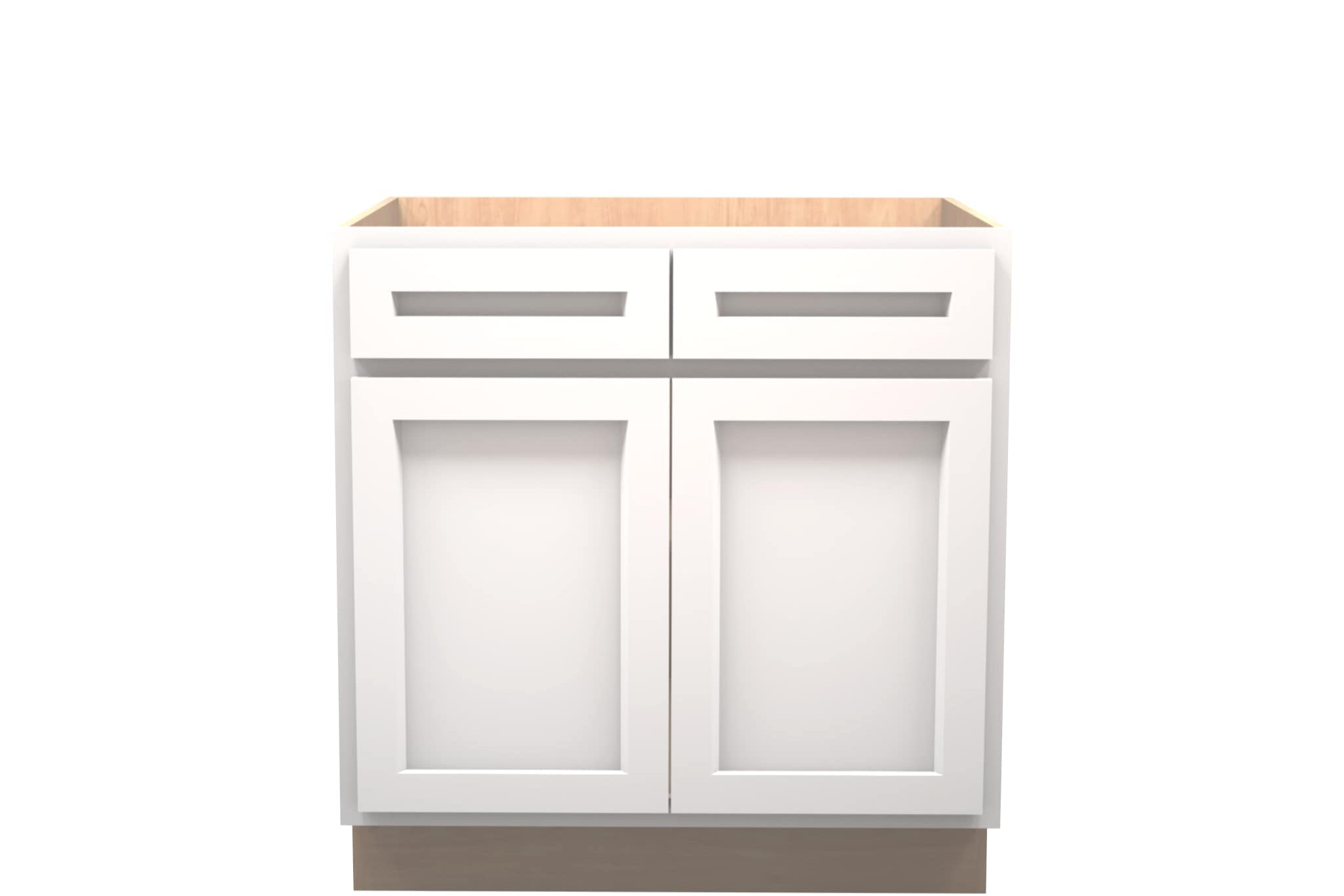 American Made Shaker RTA B33 Base Cabinet-White