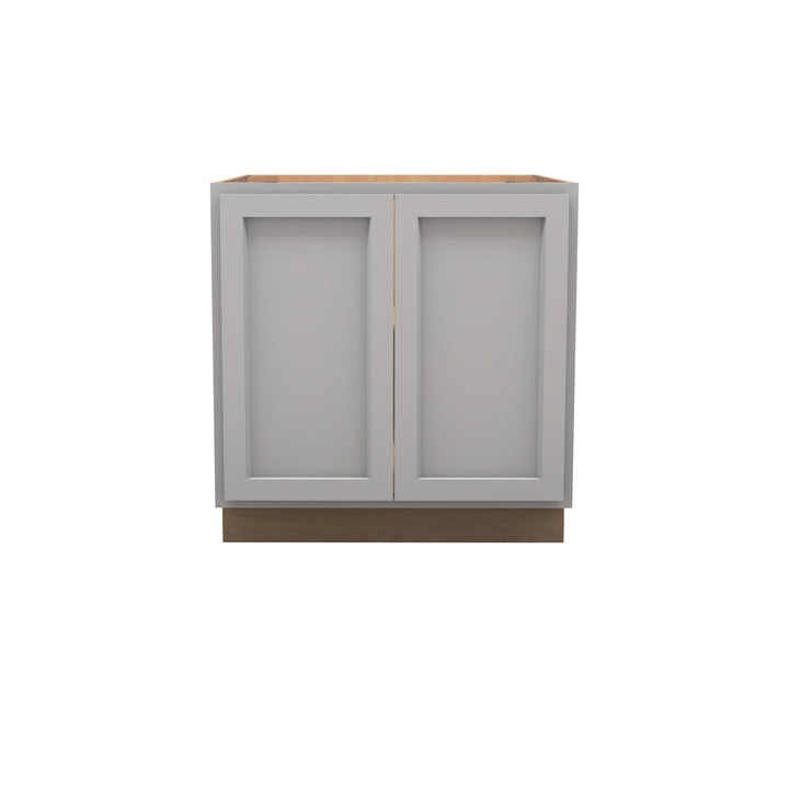 American Made Shaker RTA B33FHD Full Height Door Base Cabinet-Light Gray