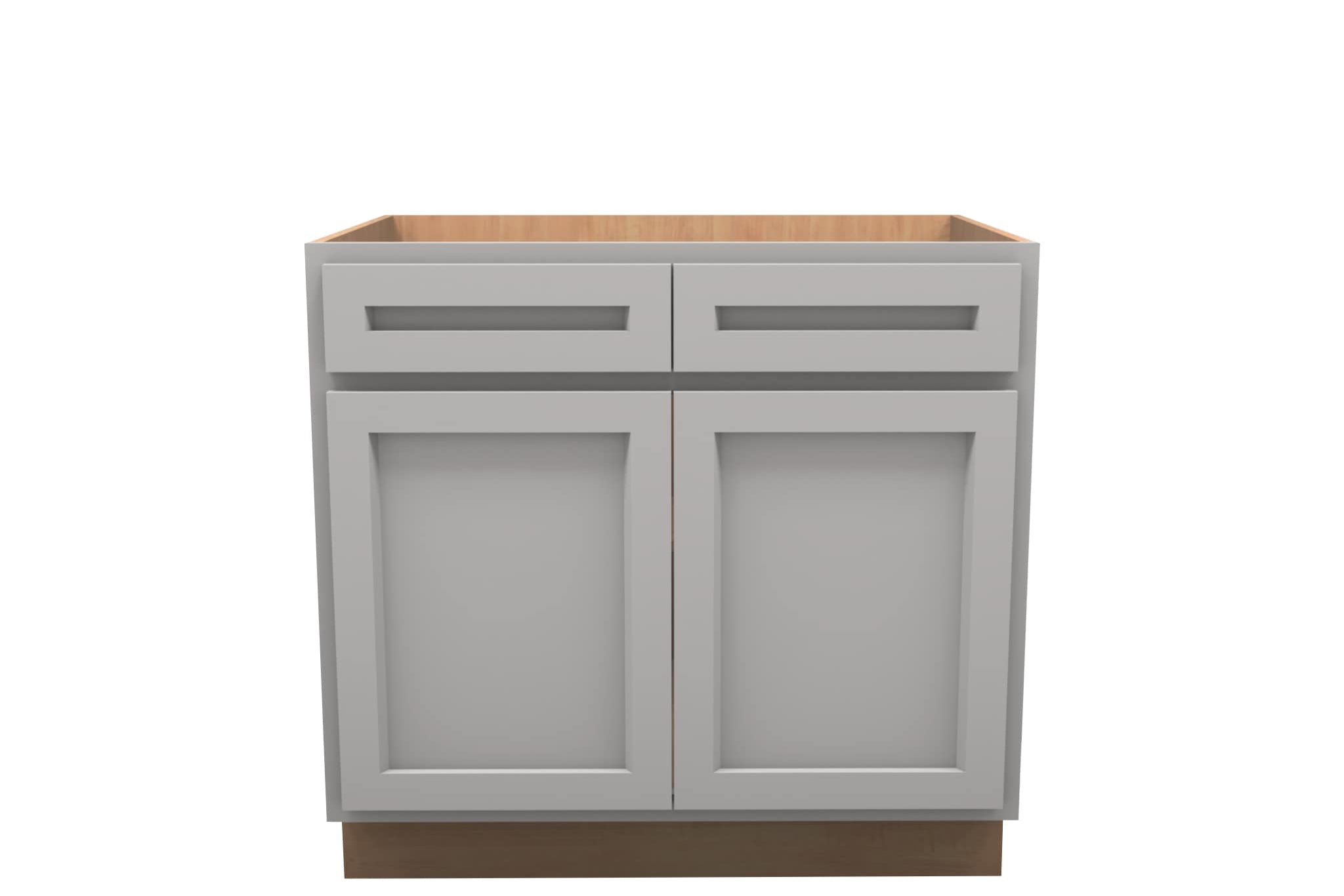 American Made Shaker RTA B36 Base Cabinet-Light Gray