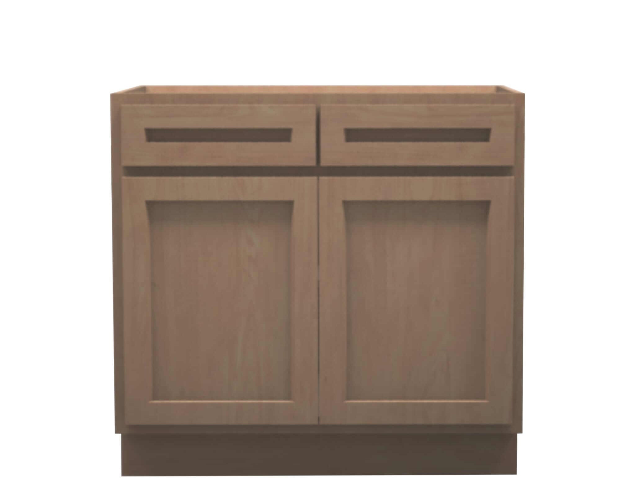 American Made Shaker RTA B36 Base Cabinet-Unfinished Stain Grade