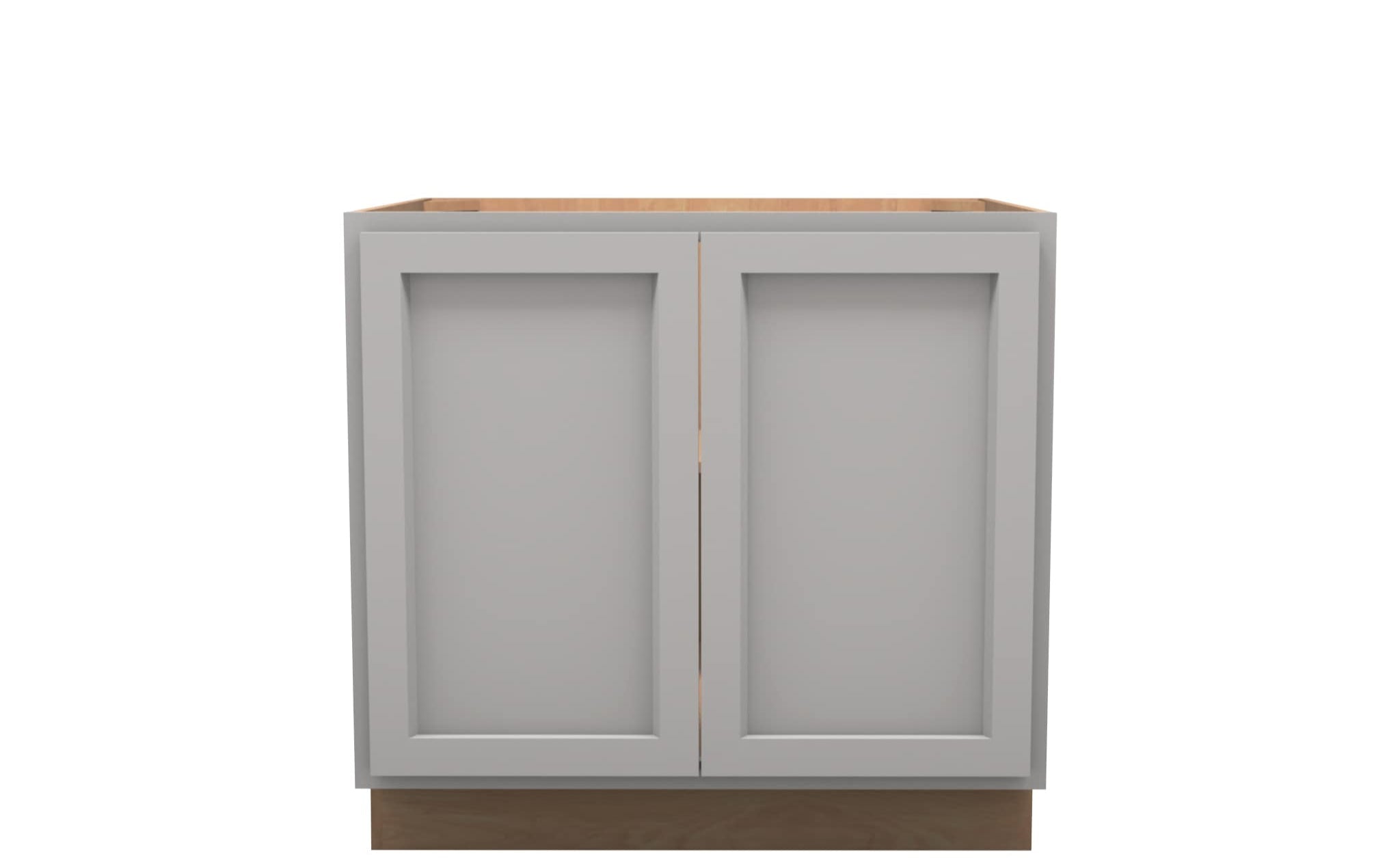 American Made Shaker RTA B36FHD Full Door Base Cabinet - Light Gray - American Made Cabinets