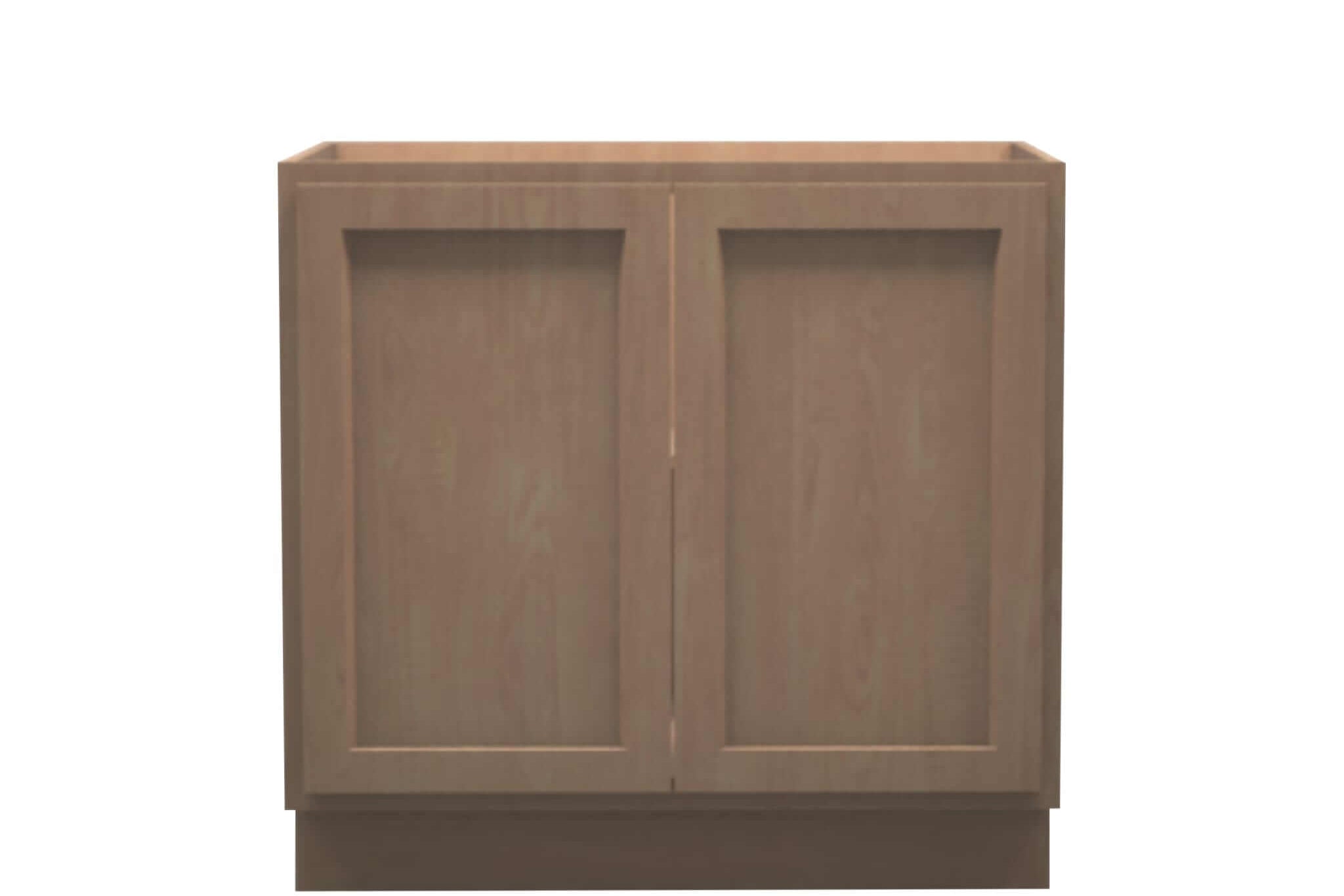 American Made Shaker RTA B36FHD Full Height Door Base Cabinet - Unfinished Stain Grade