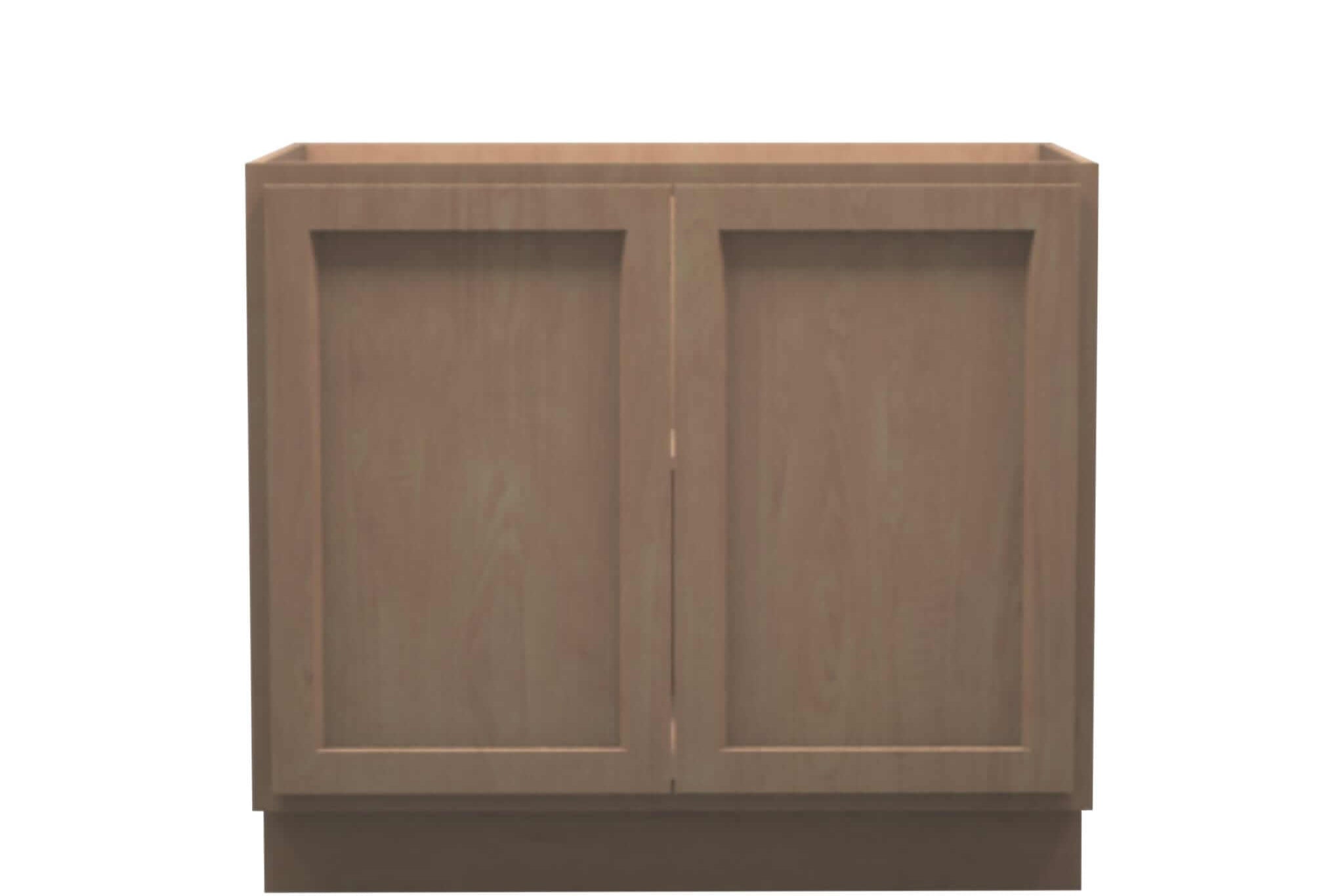 American Made Shaker RTA B39FHD Full Height Door Base Cabinet - Unfinished Stain Grade