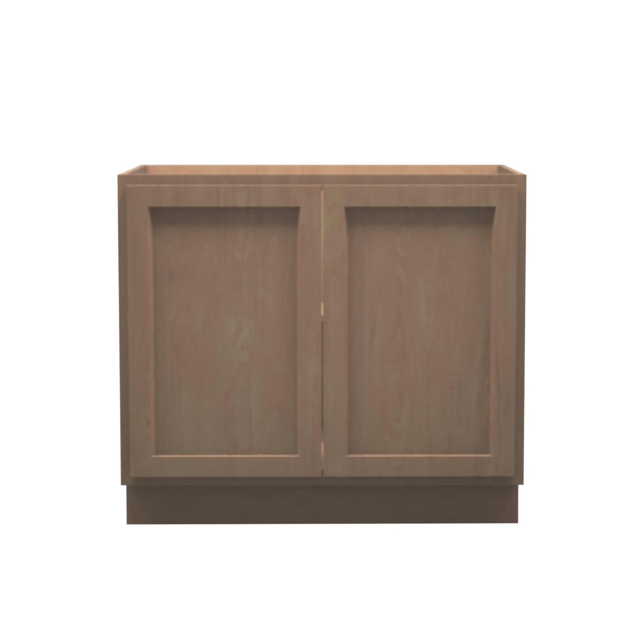 American Made Shaker RTA B39FHD Full Height Door Base Cabinet - Unfinished Stain Grade