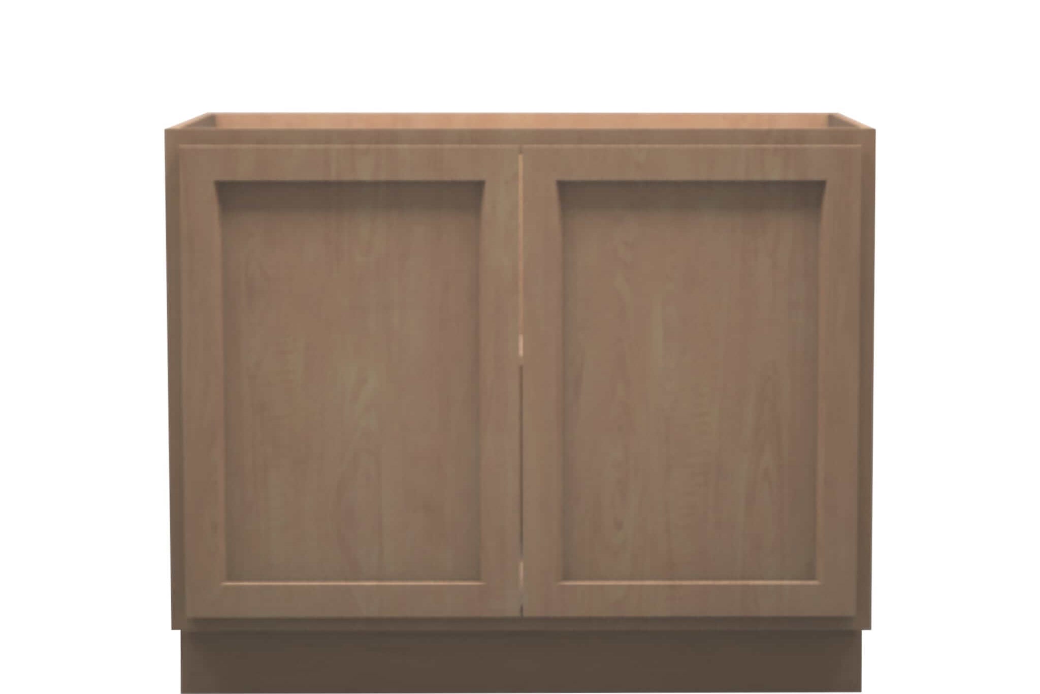 American Made Shaker RTA B42FHD Full Height Door Base Cabinet - Unfinished Stain Grade