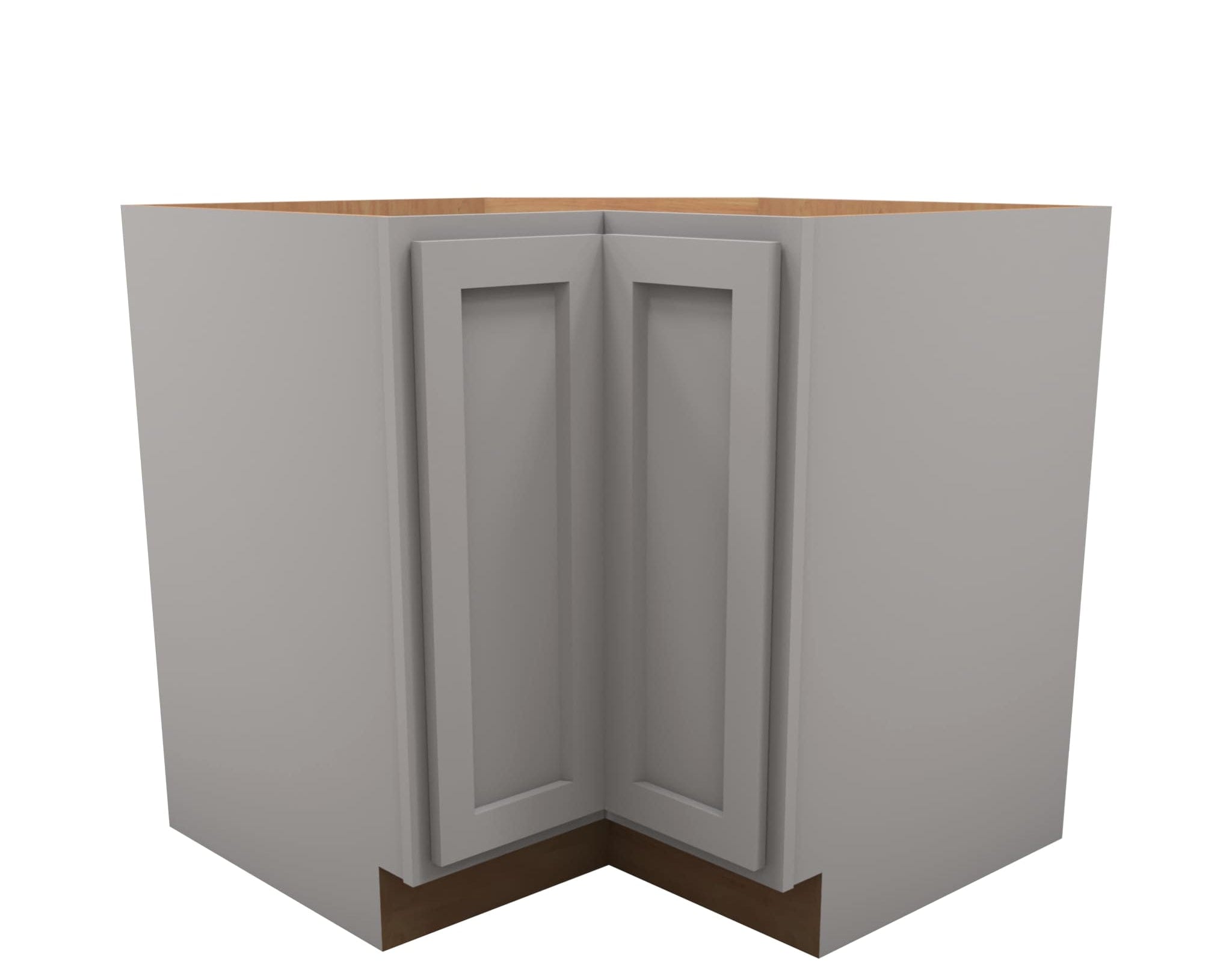 Lite Gray Shaker Base  Corner Cabinet 36