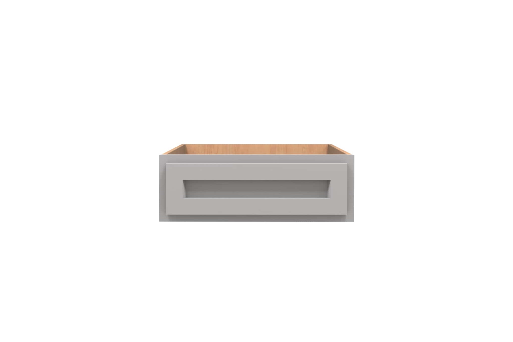 Lite Gray Shaker Desk Drawer Cabinet 24