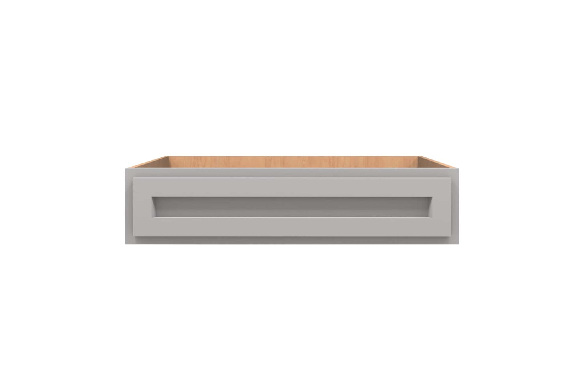 American Made Shaker RTA BDD36 Base Desk Drawer Cabinet-Light Gray