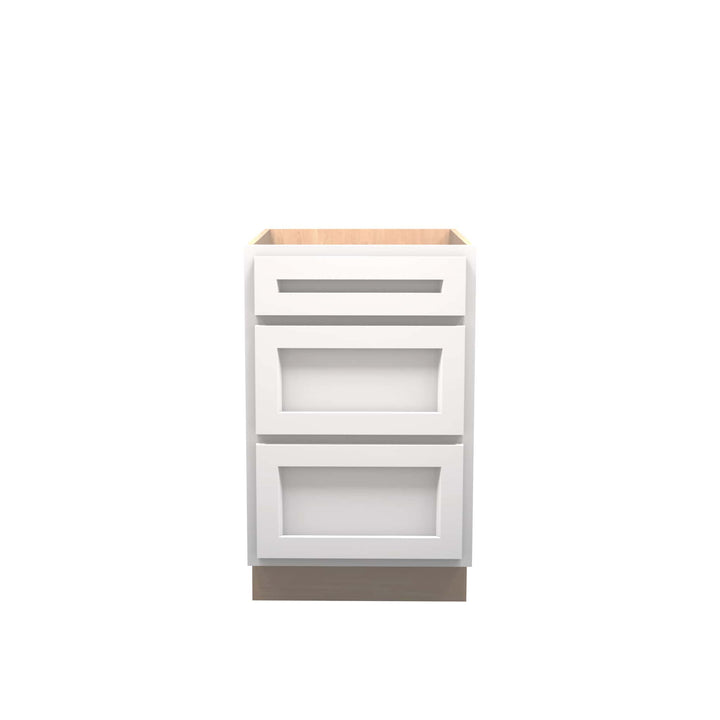 American Made Shaker RTA DB21 Drawer Base Cabinet-White