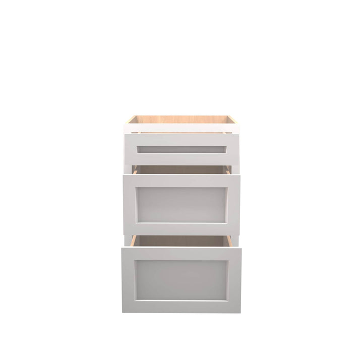 American Made Shaker RTA DB21 Drawer Base Cabinet-White