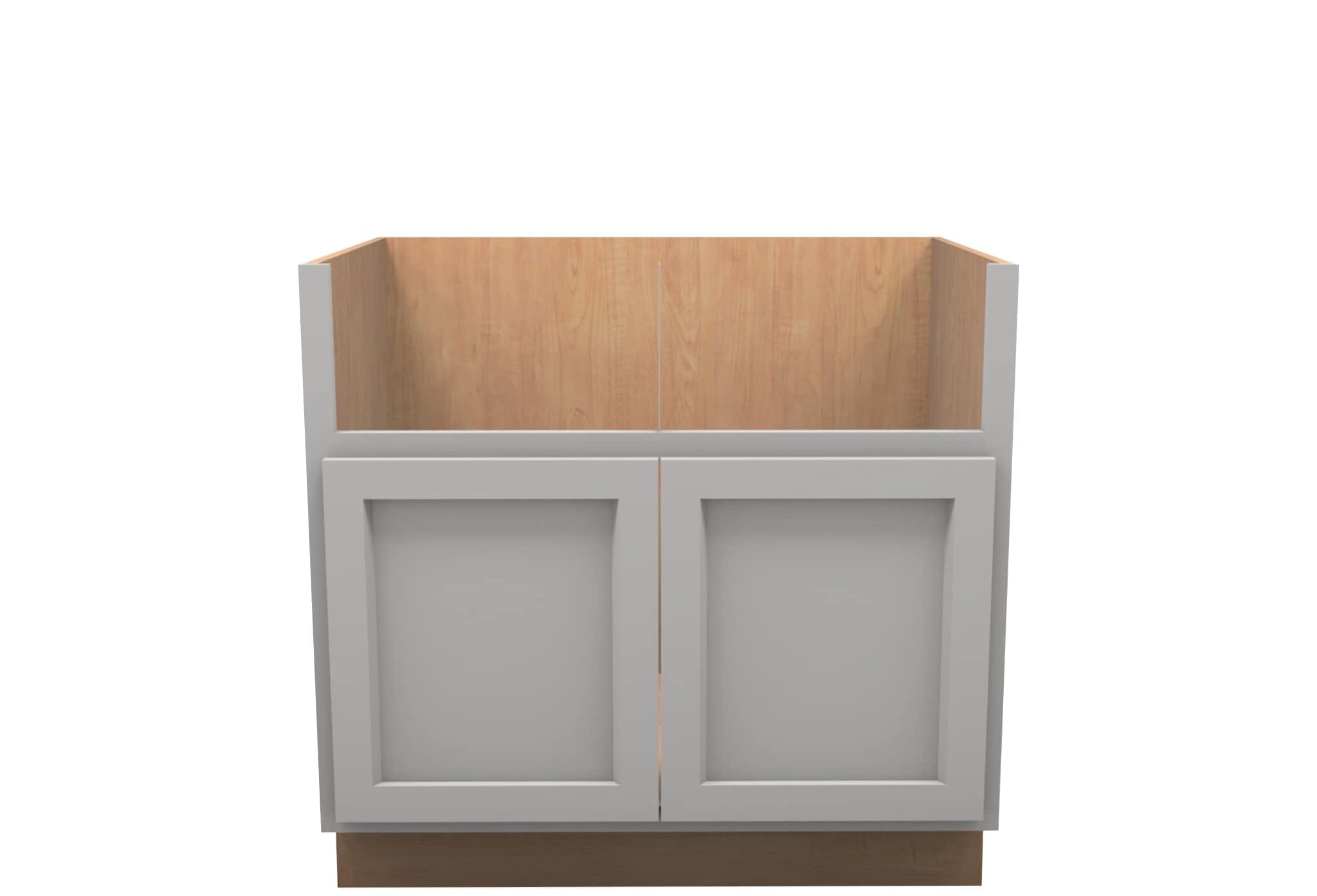 Lite Gray Shaker Farm Sink Cabinet 36