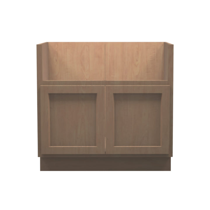 American Made Shaker RTA FSB36 Farm Sink Base Cabinet - Unfinished Stain Grade