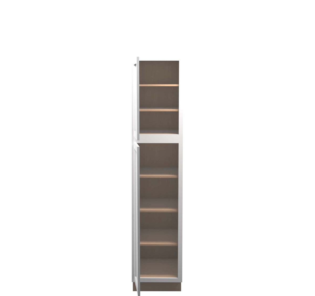 White Shaker Linen Cabinet 18