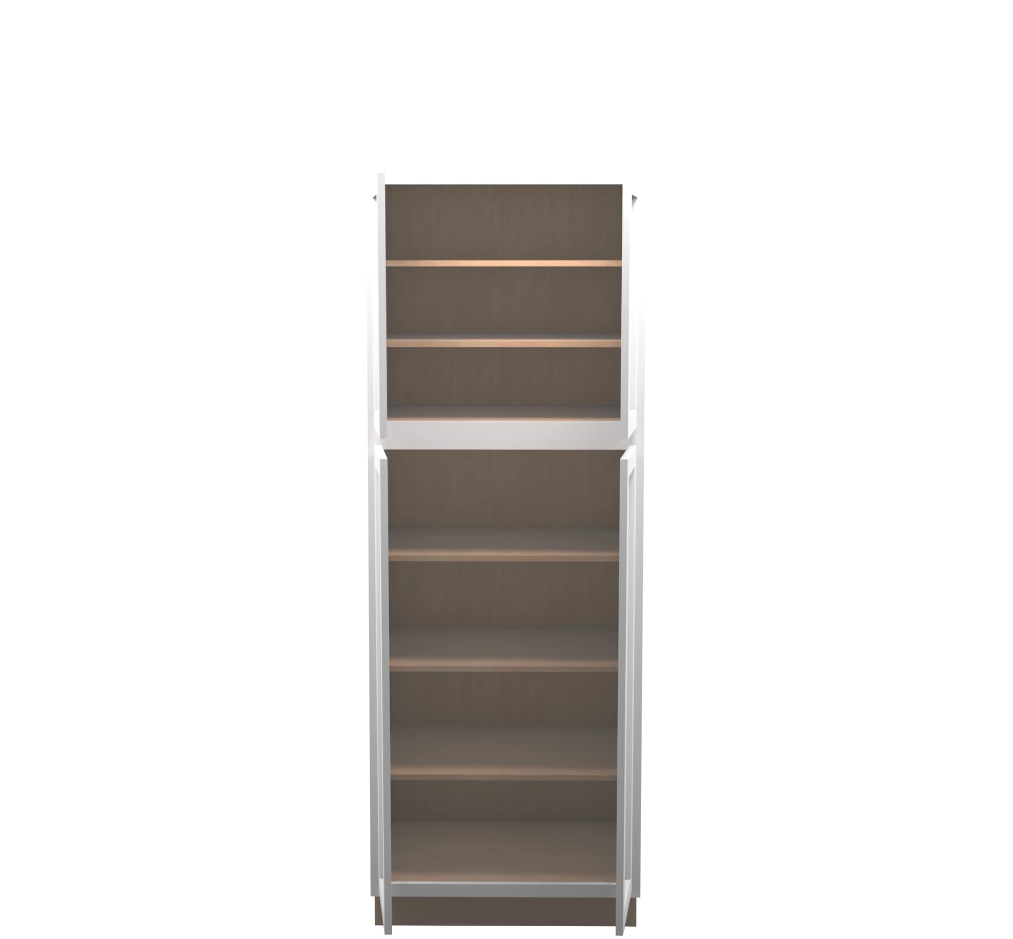 White Shaker Linen Cabinet 30