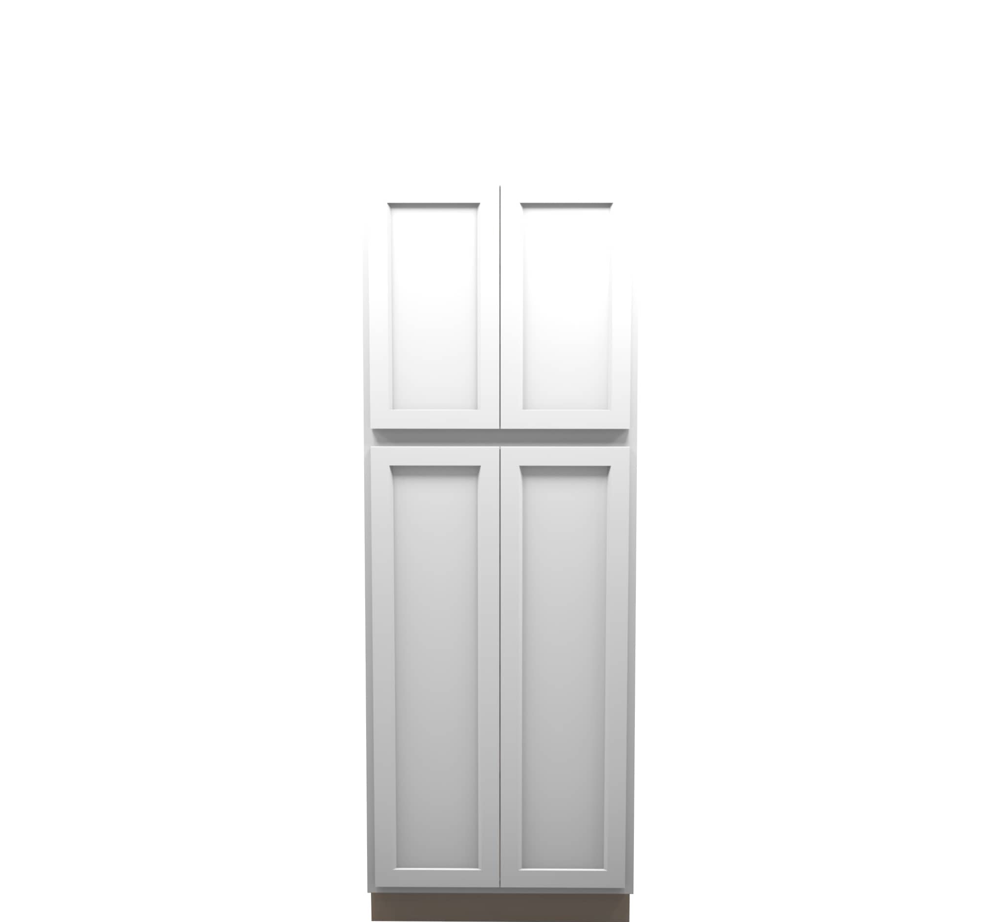 White Shaker Linen Cabinet 30