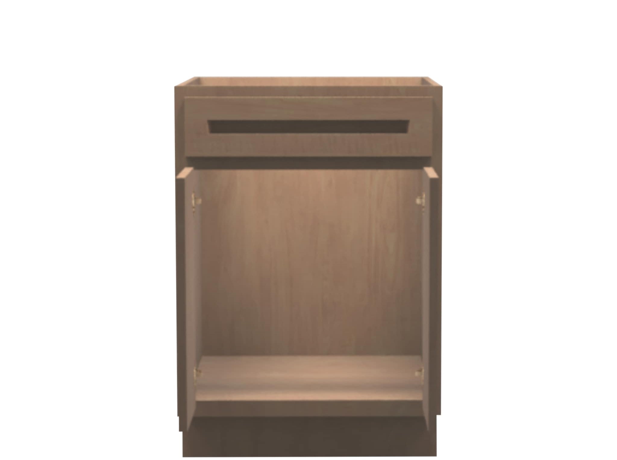 American Made Shaker RTA SB24 Sink Base Cabinet-Unfinished Stain Grade