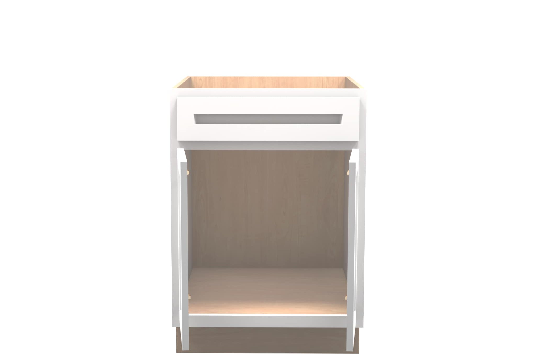 American Made Shaker RTA SB24 Sink Base Cabinet-White