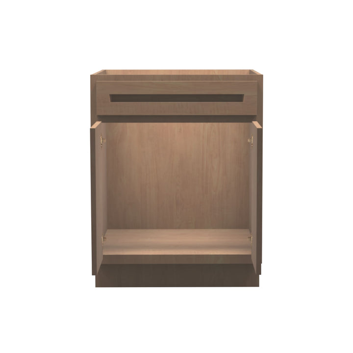 American Made Shaker RTA SB27 Sink Base Cabinet-Unfinished Stain Grade