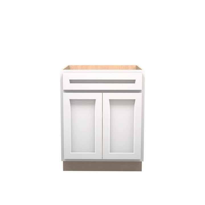 American Made Shaker RTA SB27 Sink Base Cabinet-White