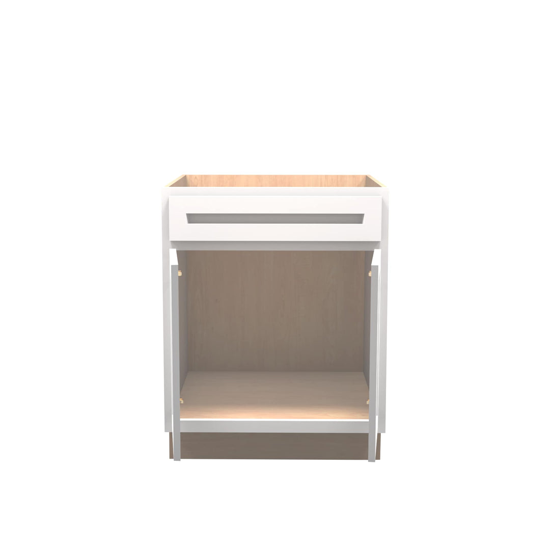 American Made Shaker RTA SB27 Sink Base Cabinet-White