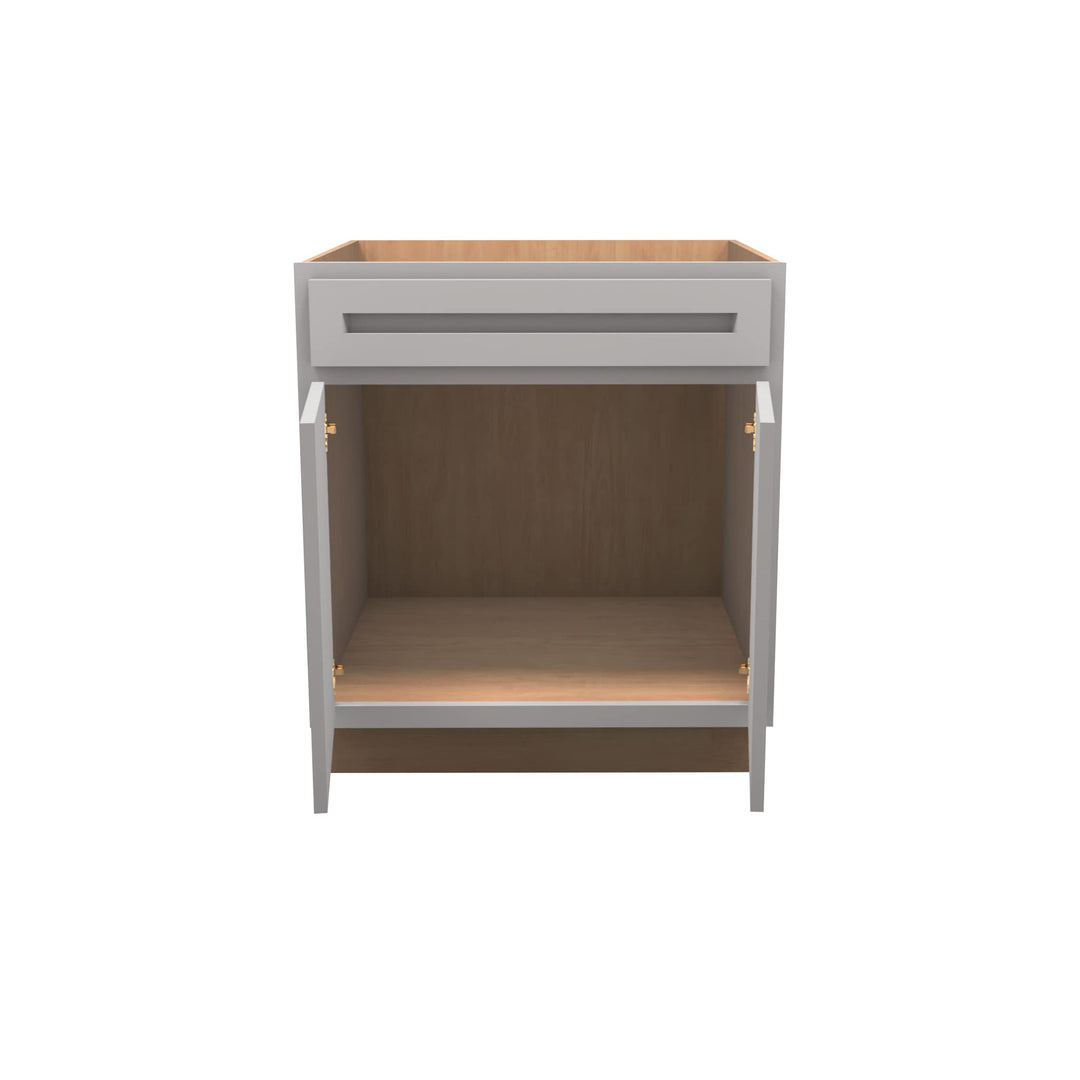 American Made Shaker RTA SB30 Sink Base Cabinet-Light Gray