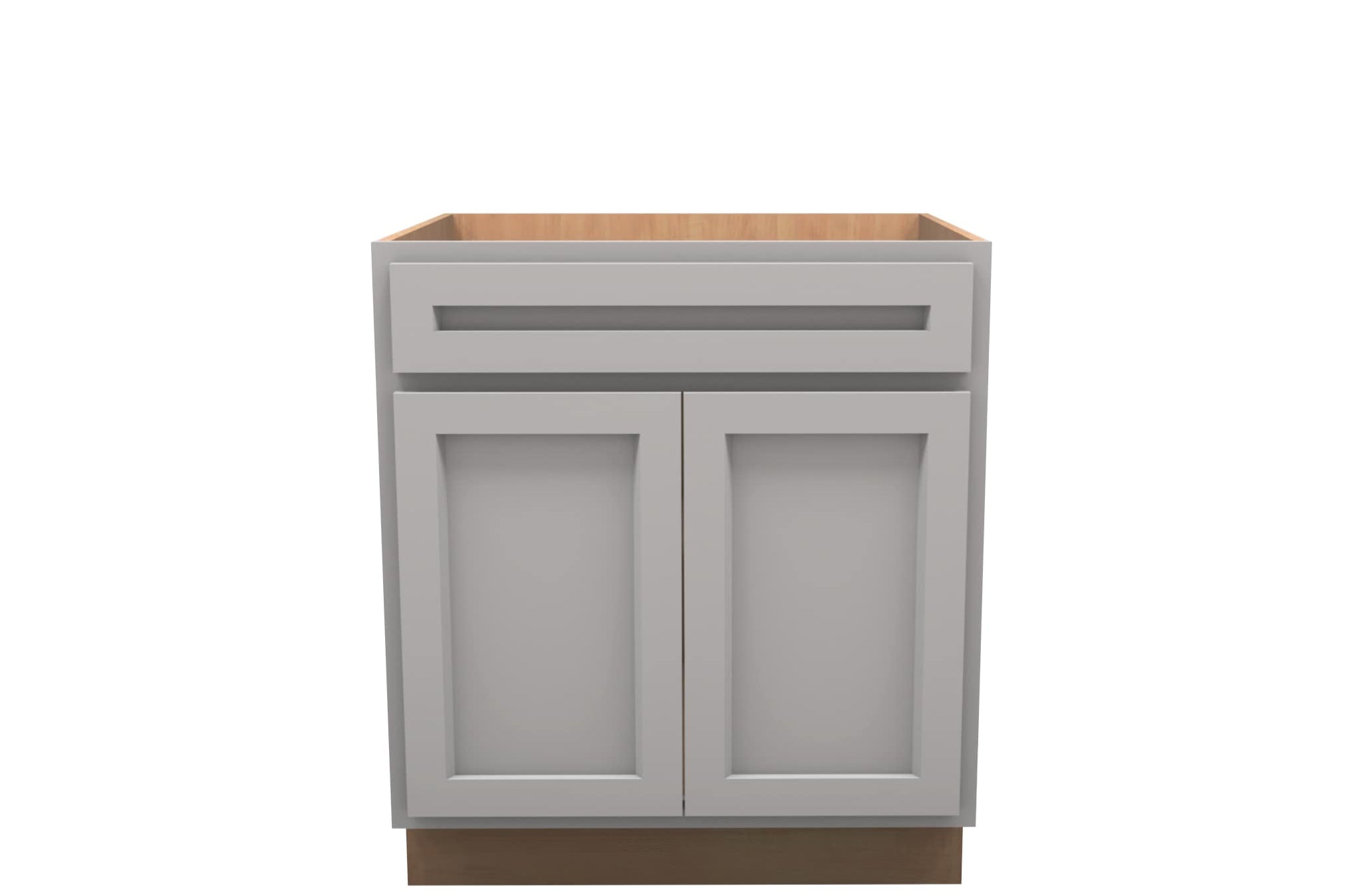 American Made Shaker RTA SB30 Sink Base Cabinet-Light Gray