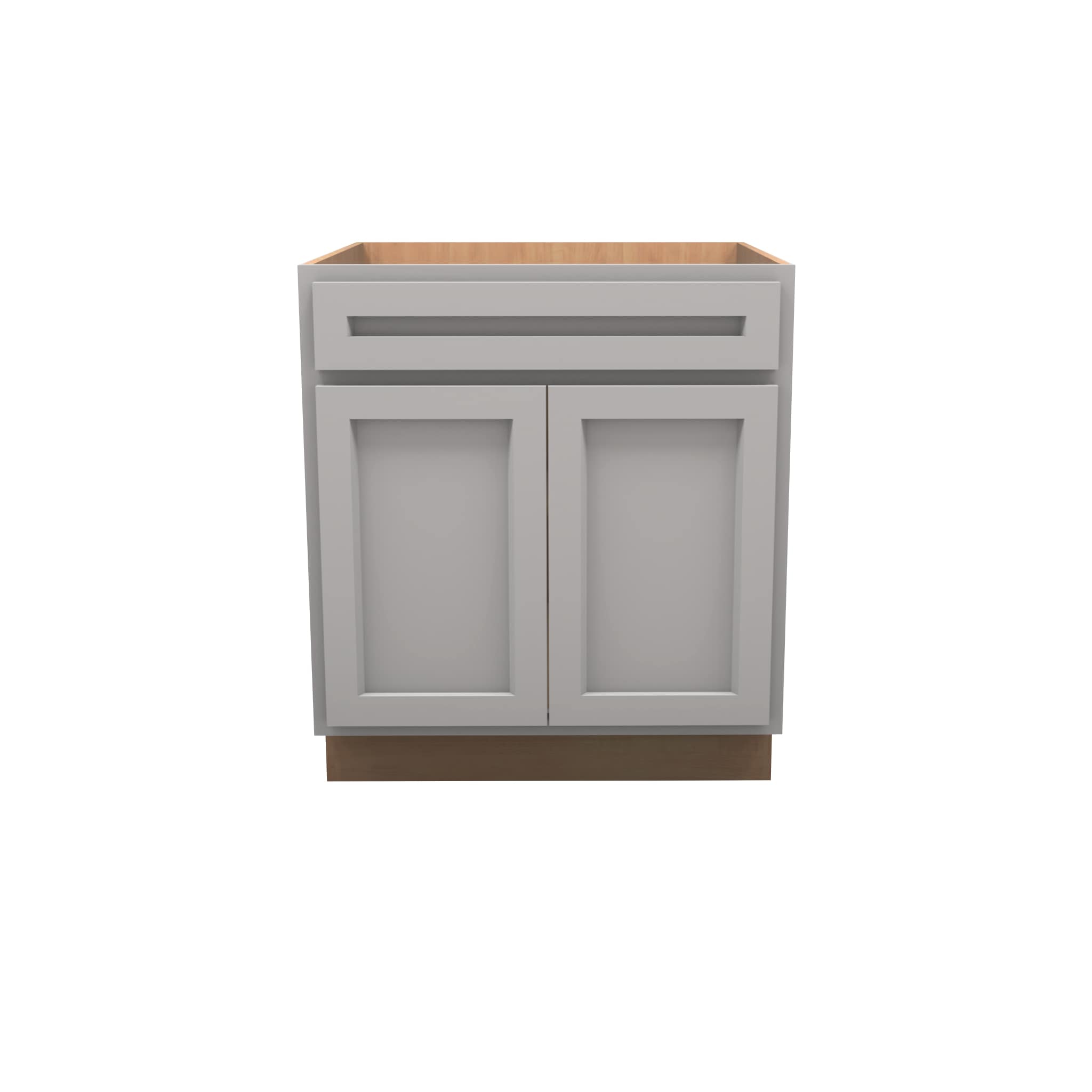 American Made Shaker RTA SB30 Sink Base Cabinet-Light Gray