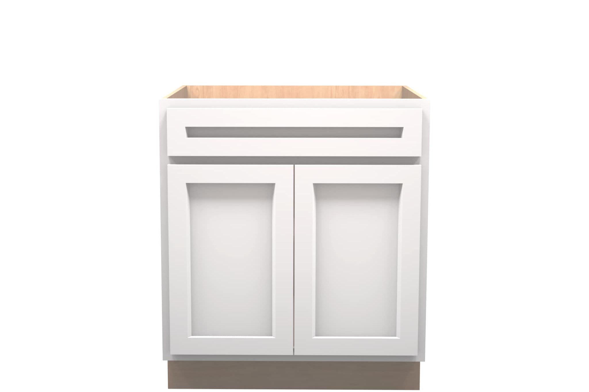 American Made Shaker RTA SB30 Sink Base Cabinet-White