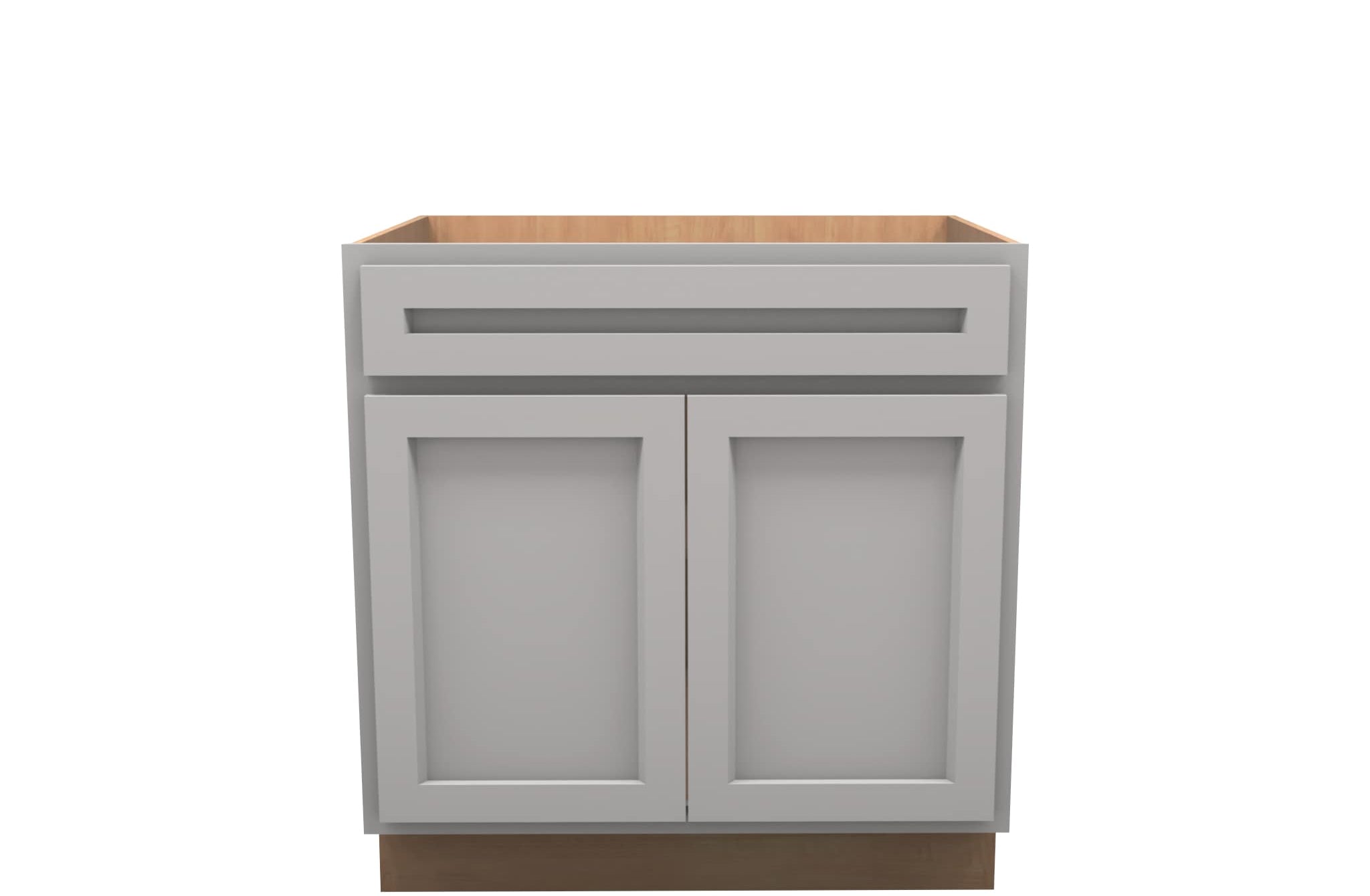 American Made Shaker RTA SB33 Sink Base Cabinet-Light Gray