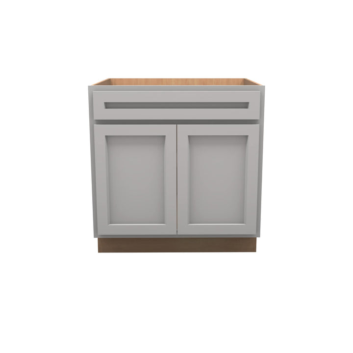 American Made Shaker RTA SB33 Sink Base Cabinet-Light Gray