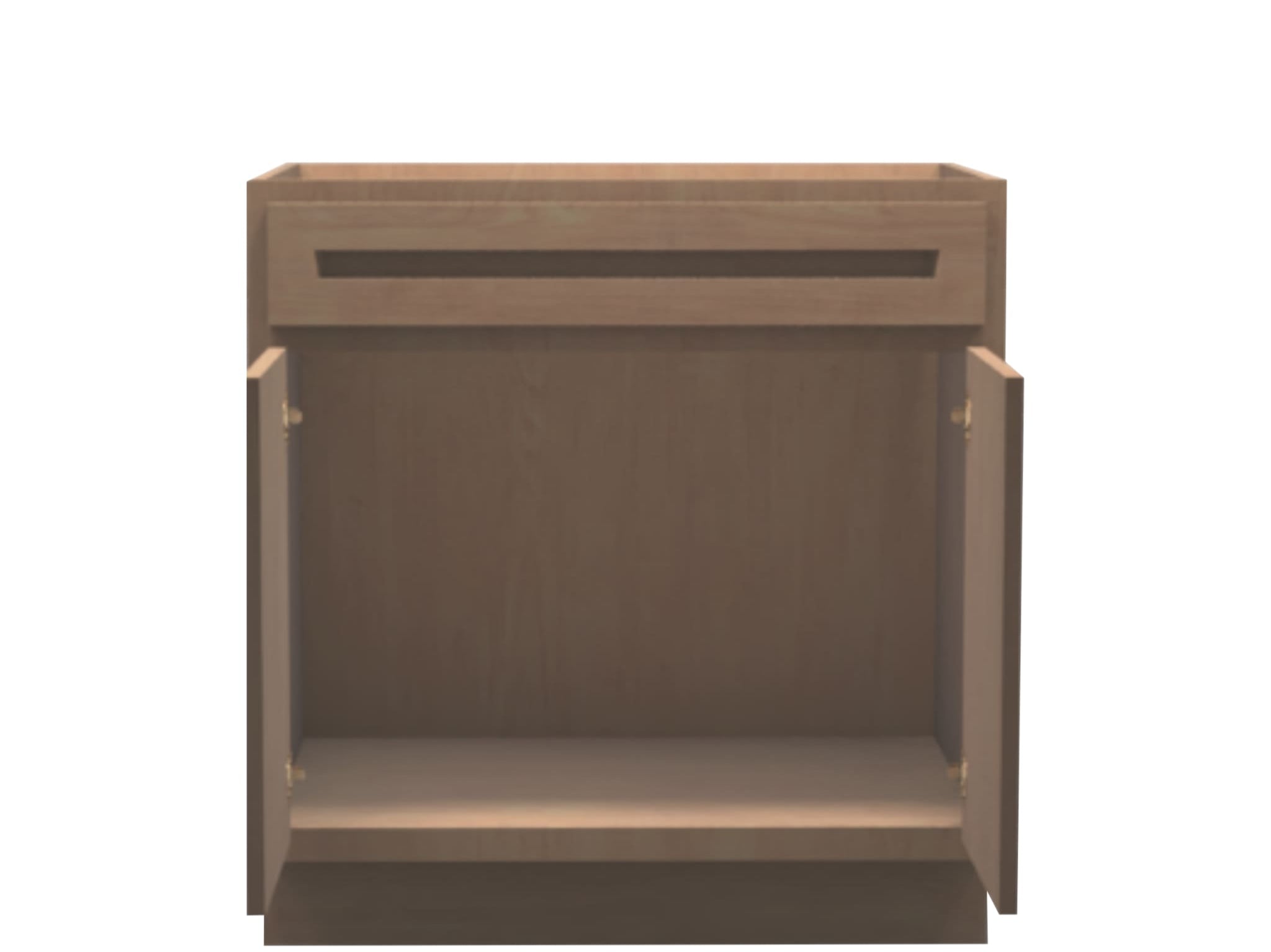 American Made Shaker RTA SB33 Sink Base Cabinet-Unfinished Stain Grade