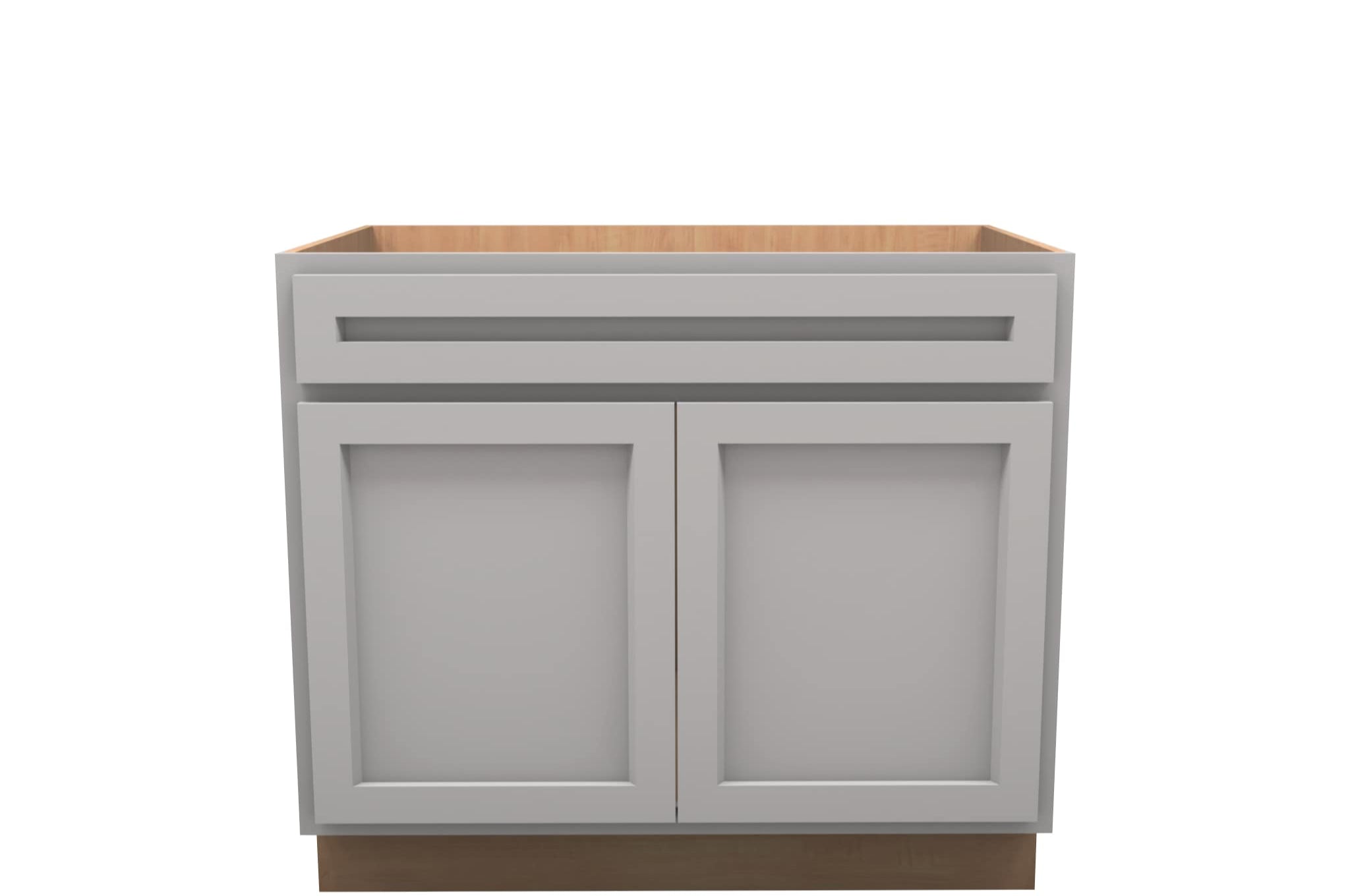 American Made Shaker RTA SB39 Sink Base Cabinet-Lite Gray