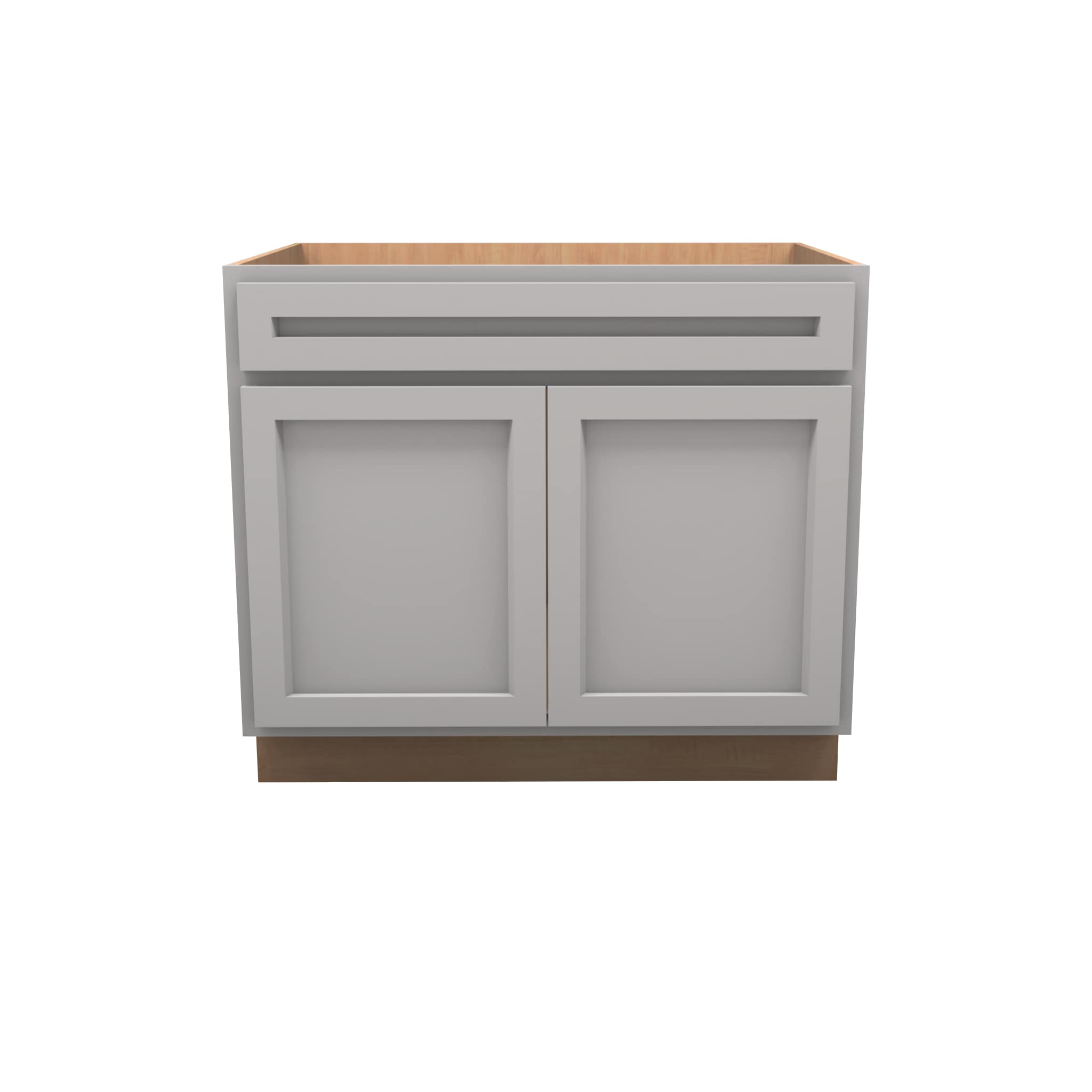 American Made Shaker RTA SB39 Sink Base Cabinet-Lite Gray