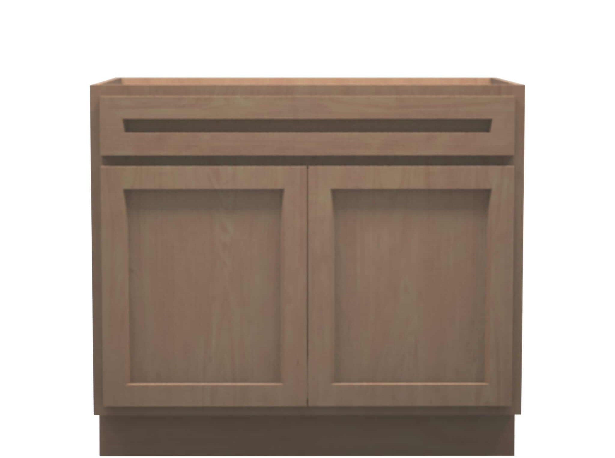 American Made Shaker RTA SB39 Sink Base Cabinet-Unfinished Stain Grade