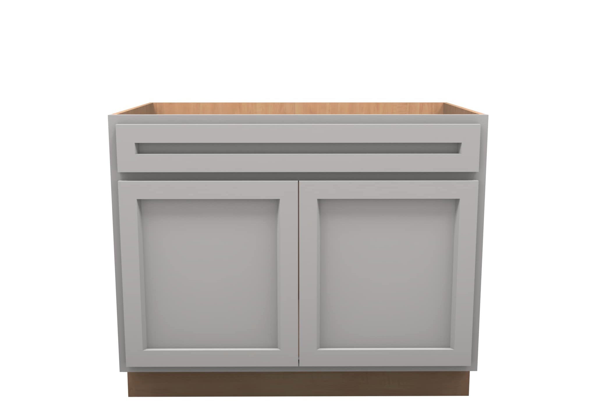 American Made Shaker RTA SB42 Sink Base Cabinet-Lite Gray