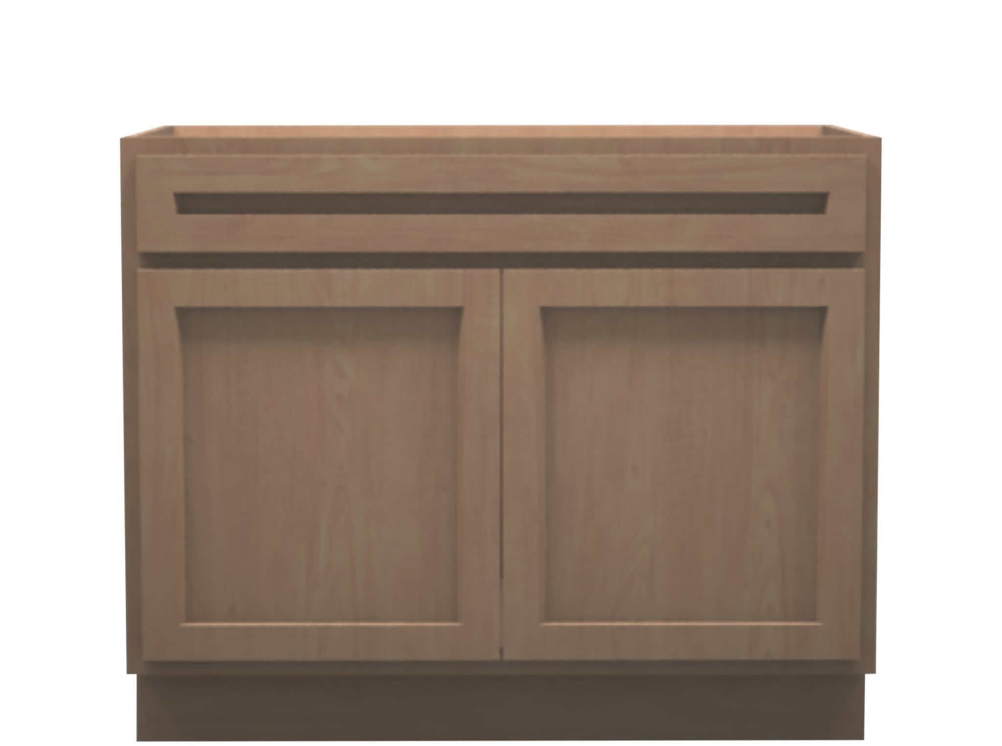 American Made Shaker RTA SB42 Sink Base Cabinet-Unfinished Stain Grade