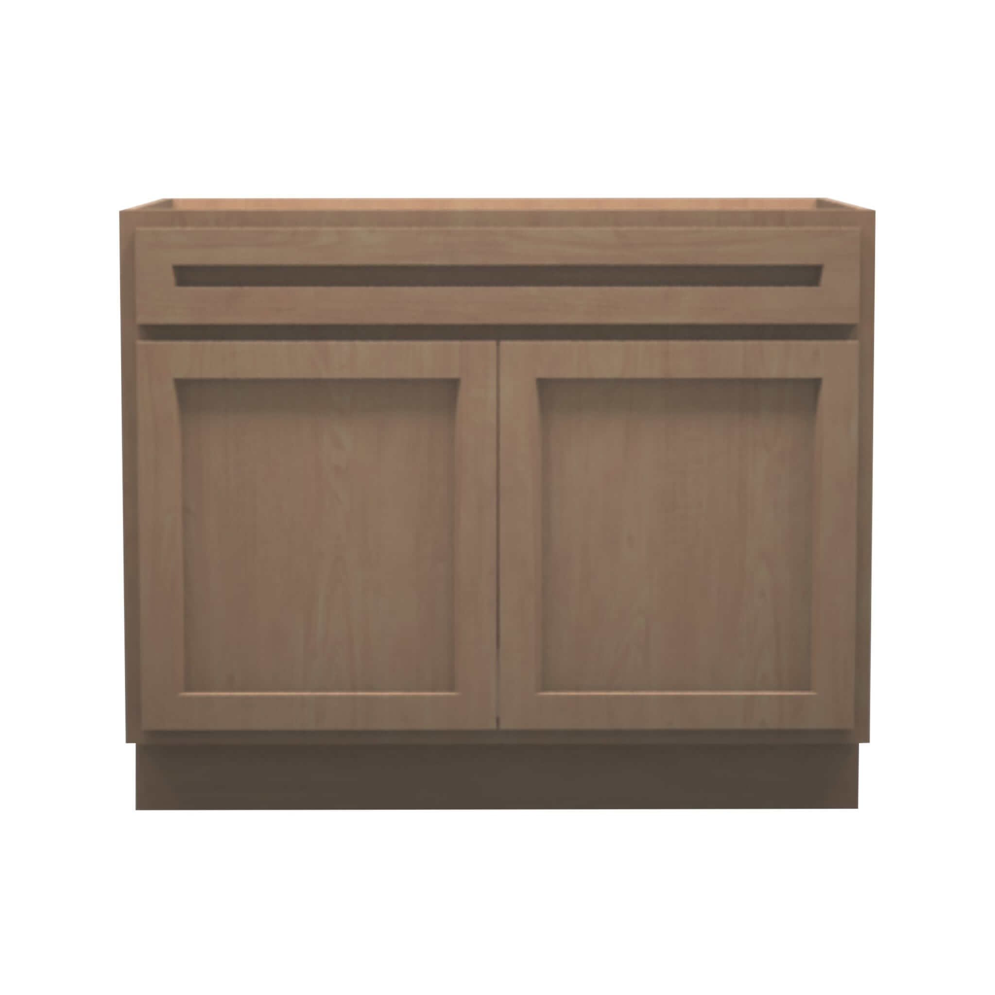 American Made Shaker RTA SB42 Sink Base Cabinet-Unfinished Stain Grade