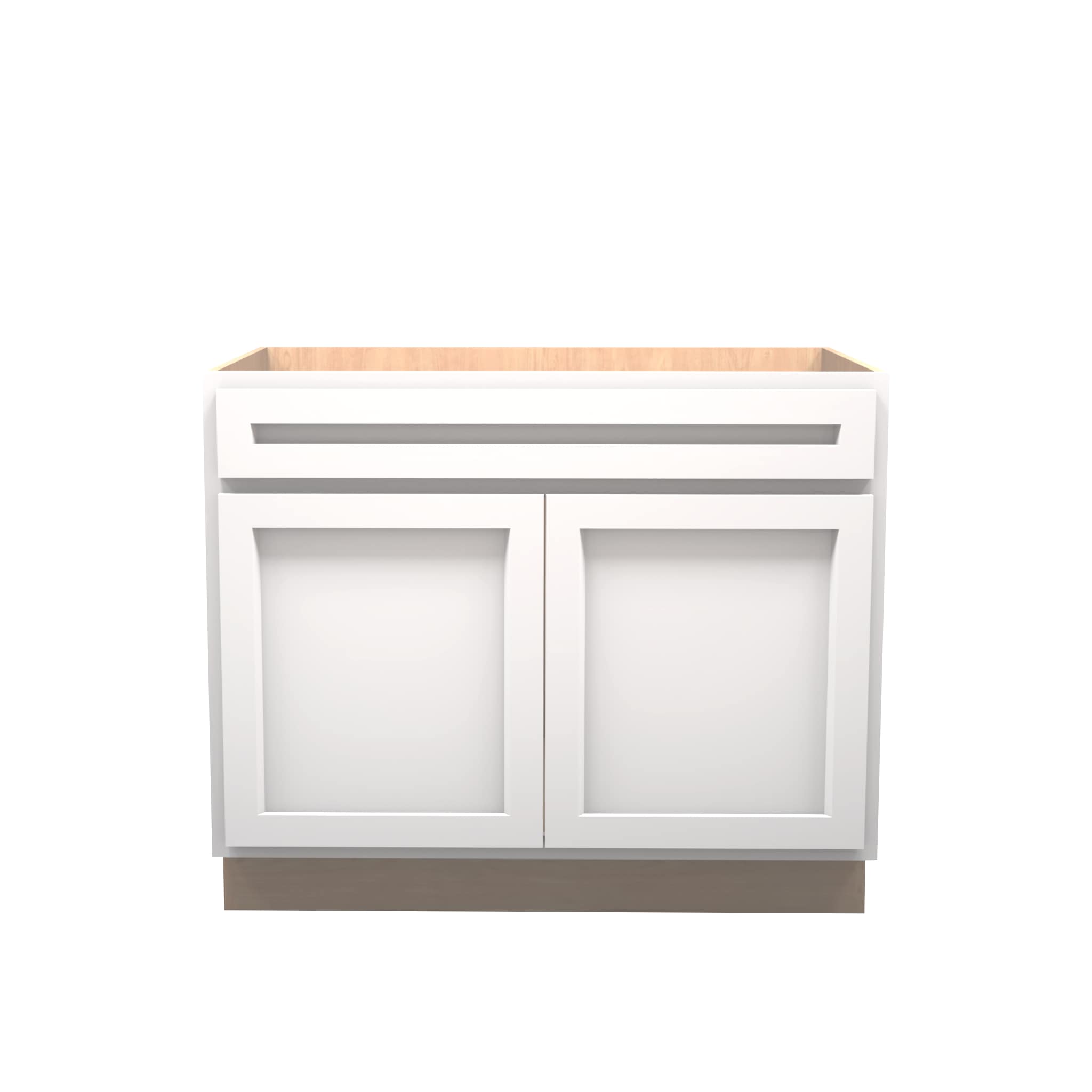 American Made Shaker RTA SB42 Sink Base Cabinet-White