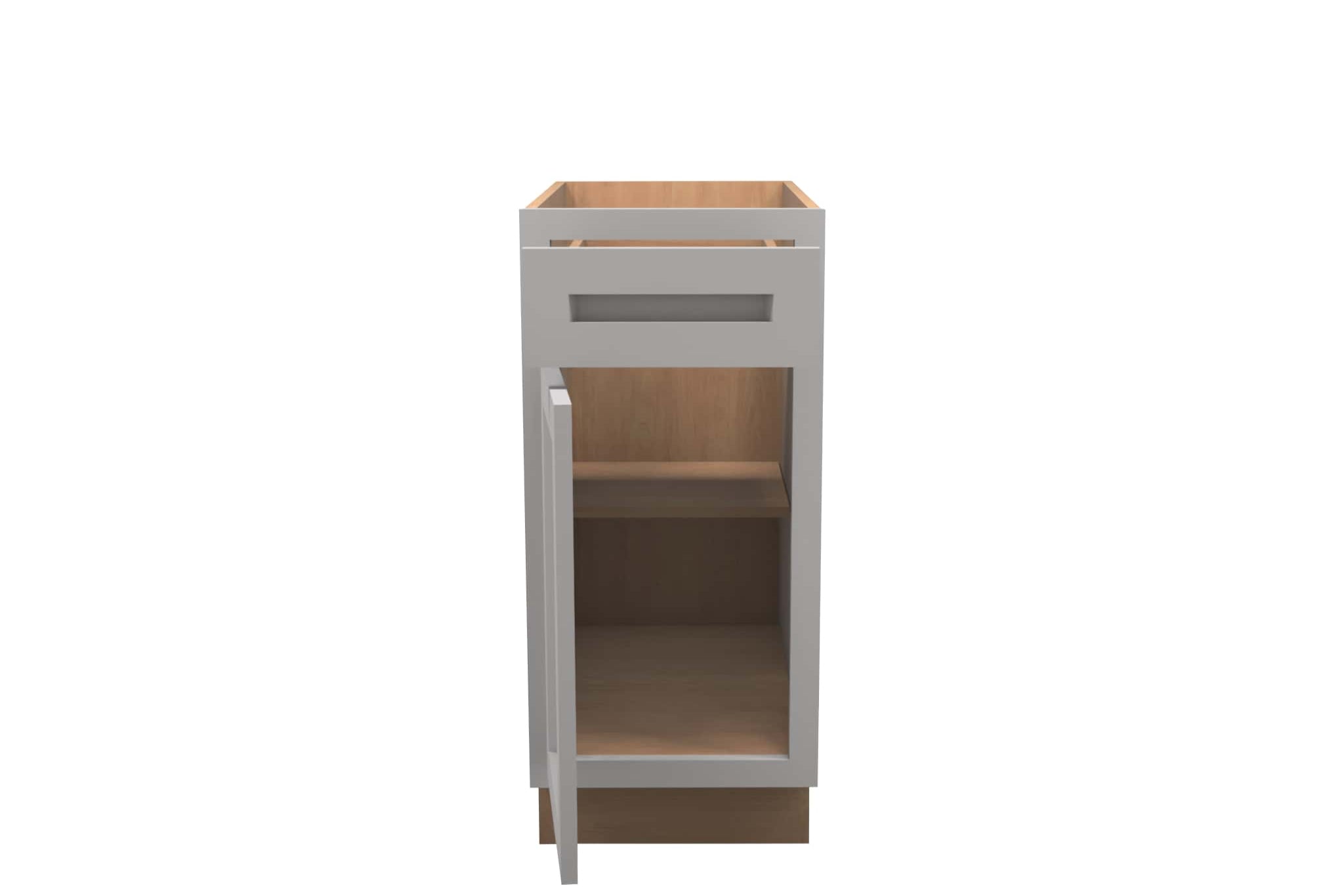 American Made Shaker RTA VB15 Vanity Base Cabinet-Light Gray