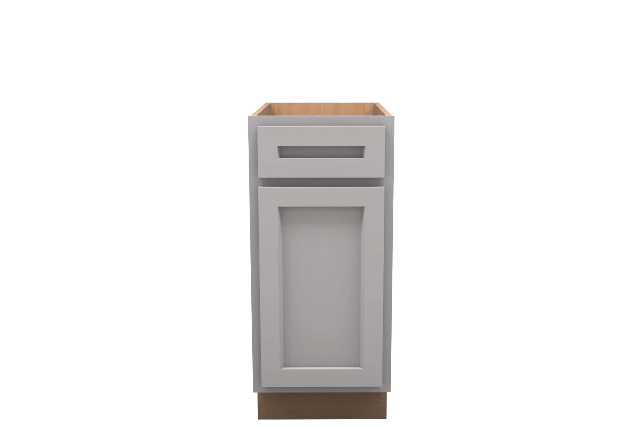 American Made Shaker RTA VB15 Vanity Base Cabinet-Light Gray