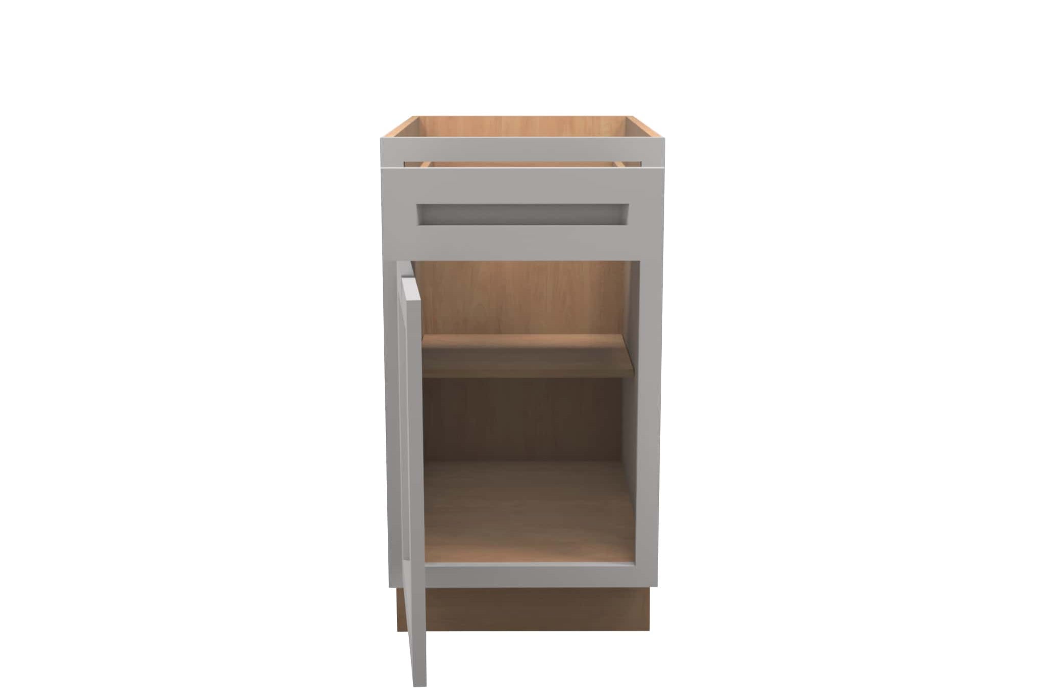 American Made Shaker RTA VB18 Vanity Base Cabinet-Light Gray