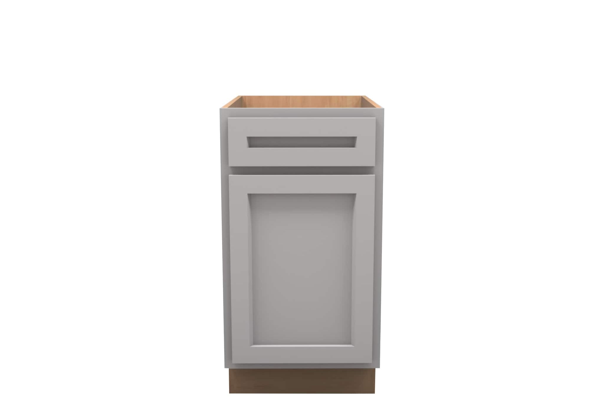 American Made Shaker RTA VB18 Vanity Base Cabinet-Light Gray