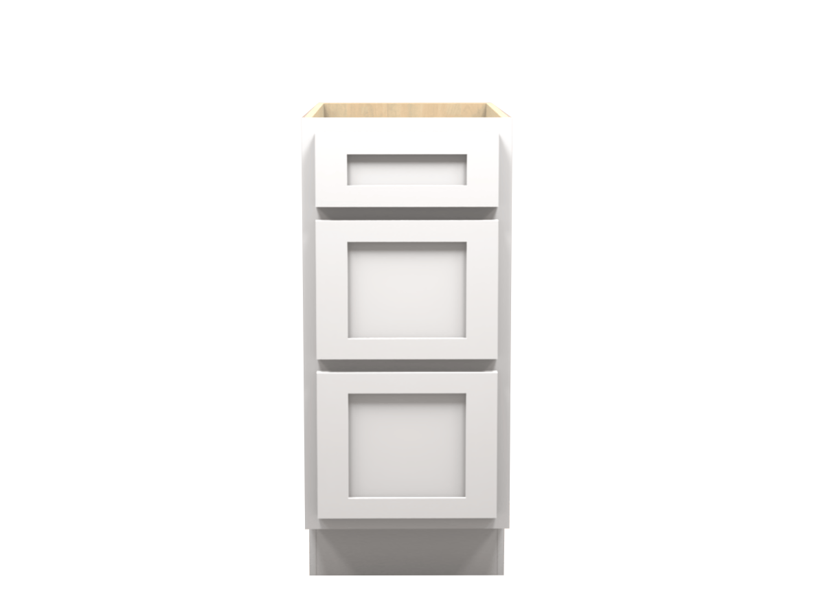 White Shaker Drawer Base Cabinet 15