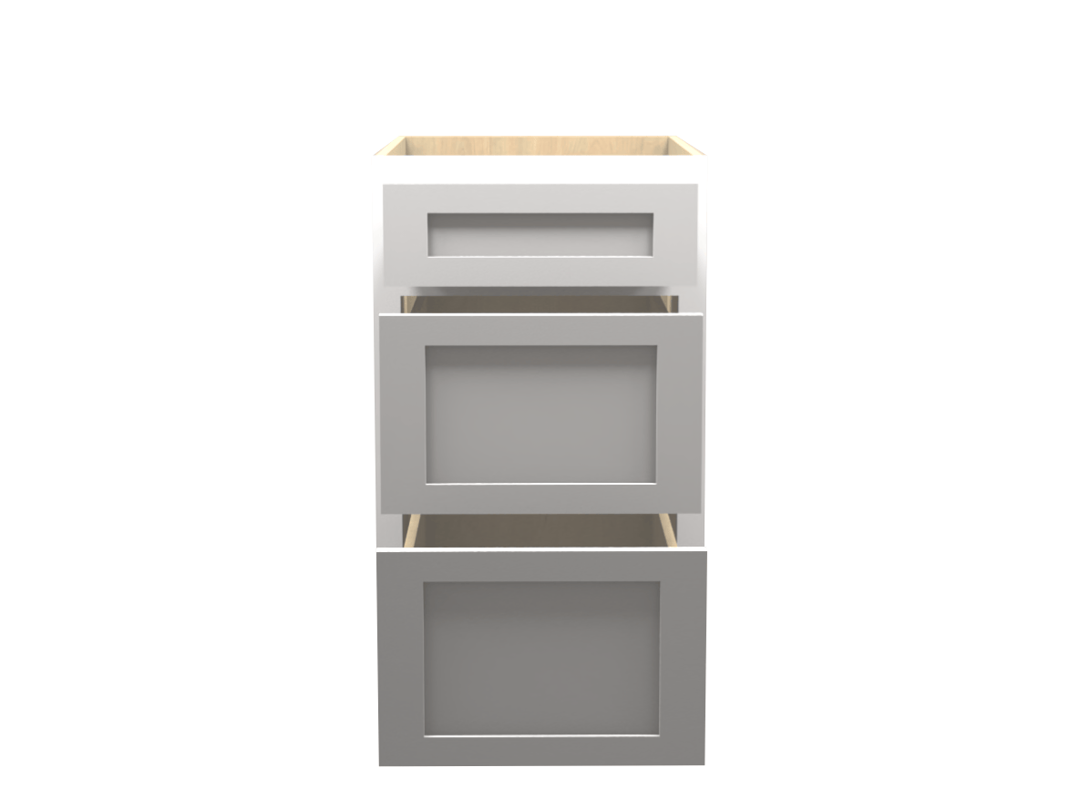 White Shaker Drawer Base Cabinet 18