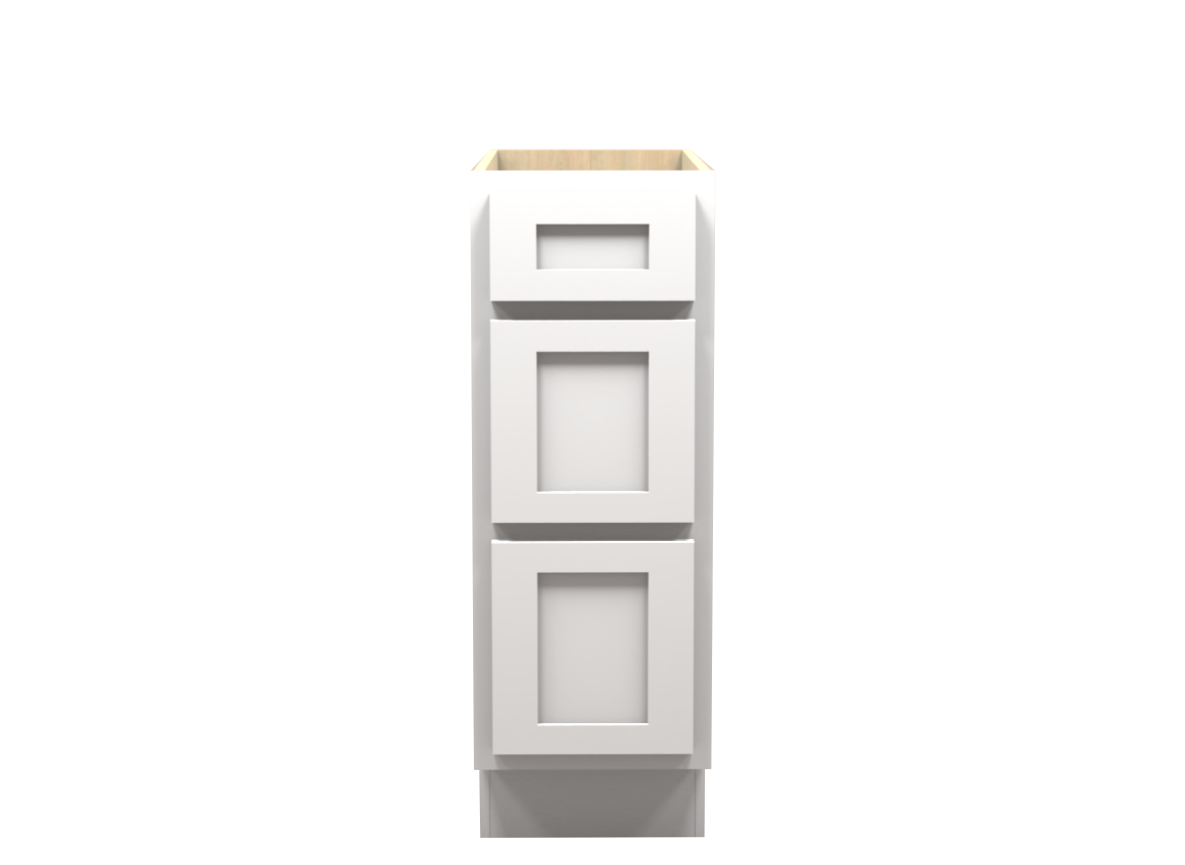 American Made Shaker RTA VDB12 Vanity Drawer Base-White