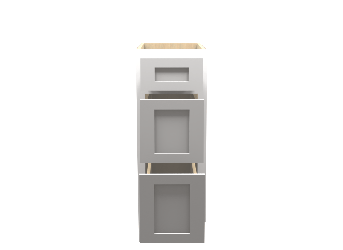 White Shaker Vanity Drawer Base Cabinet 12