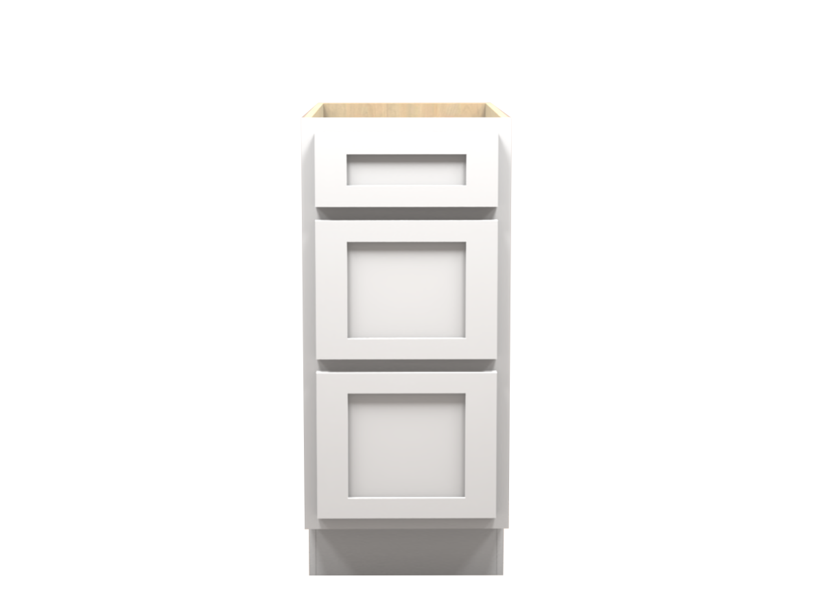 American Made Shaker RTA VDB15 Vanity Drawer Base-White