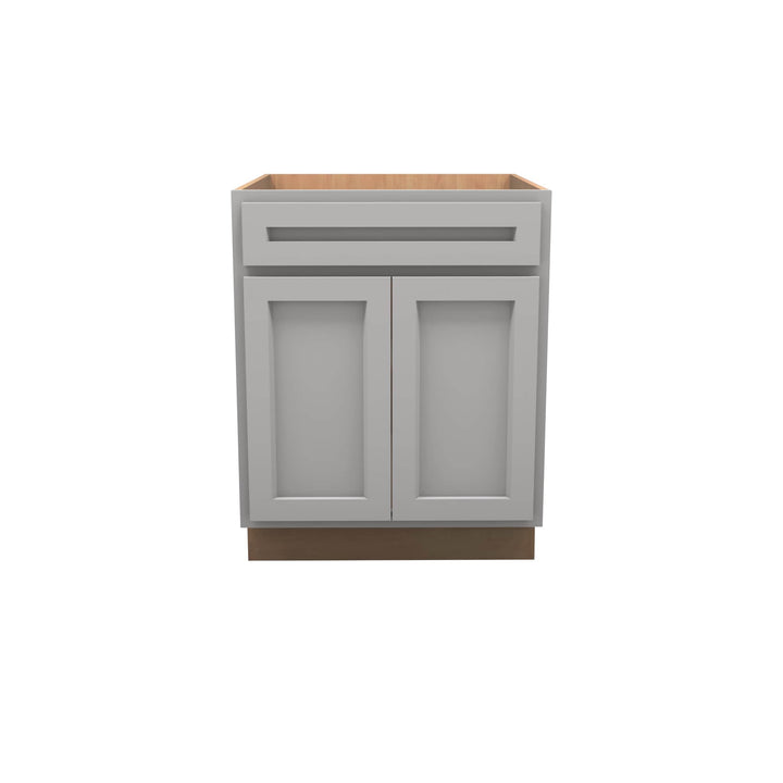 American Made Shaker RTA SB27 Sink Base Cabinet-Light Gray