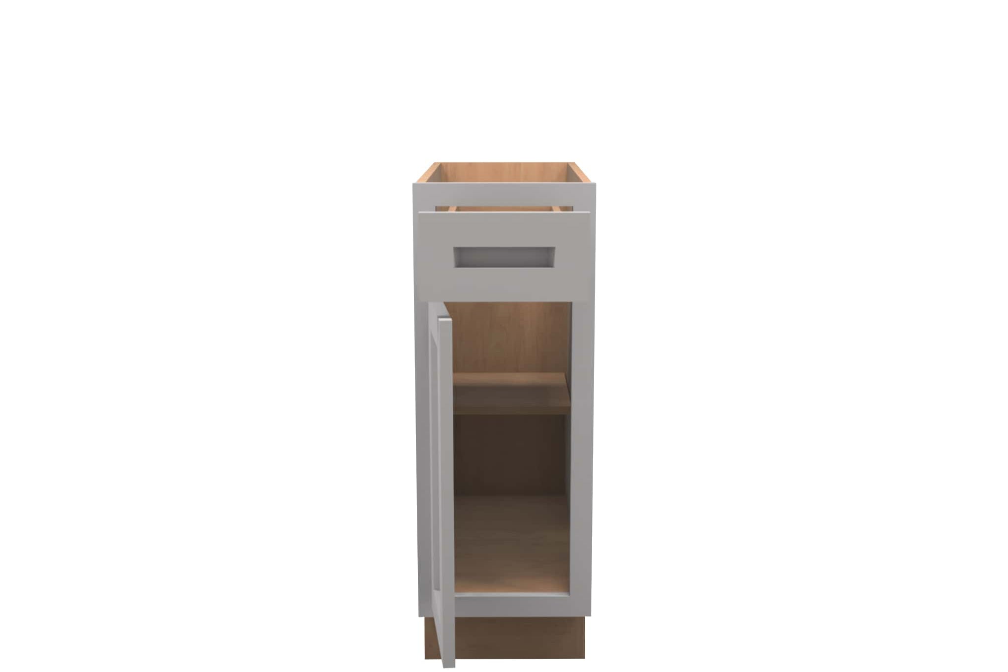 American Made Shaker RTA VB12 Vanity Base Cabinet-Light Gray