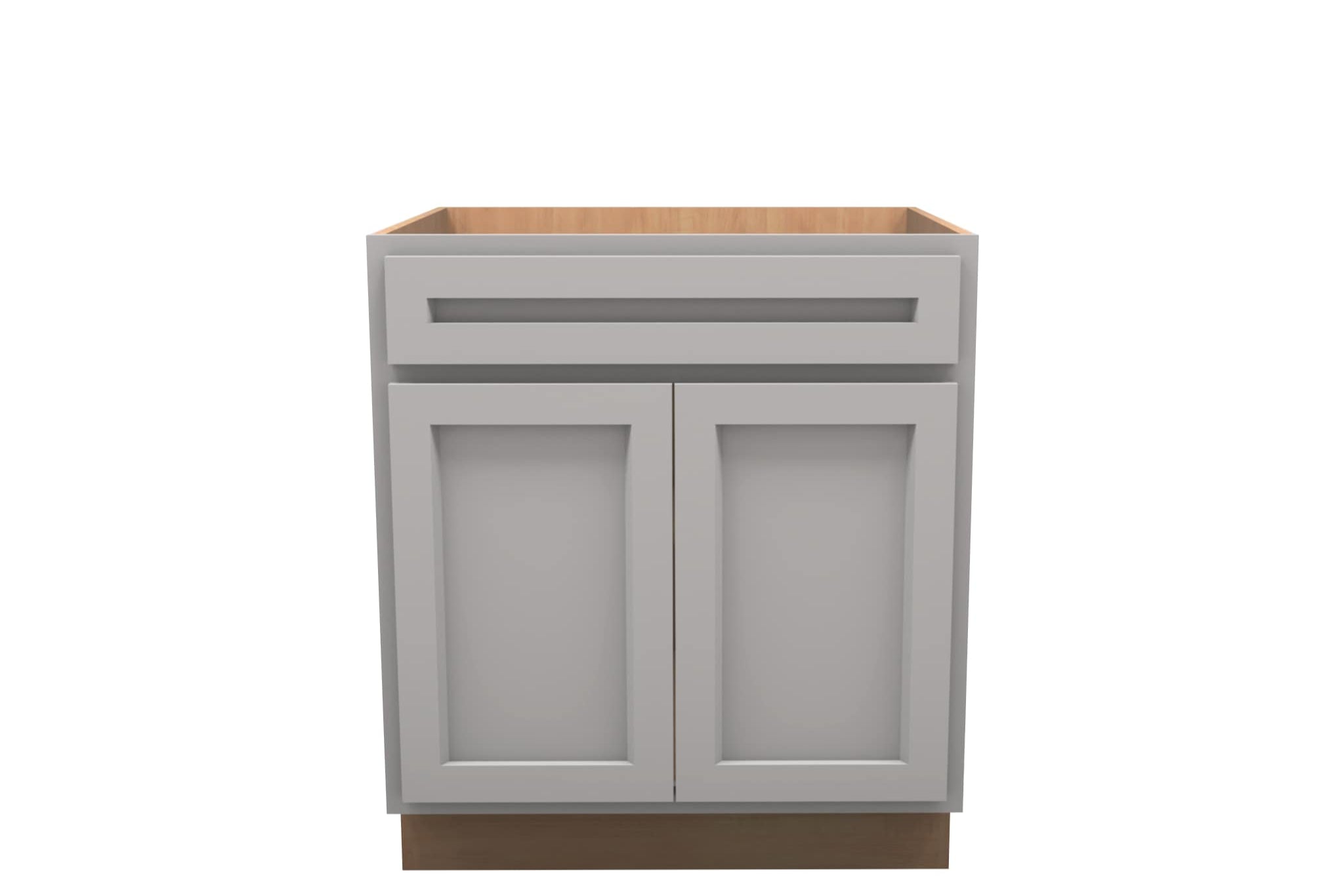 American Made Shaker RTA VB30 Vanity Base Cabinet-Light Gray